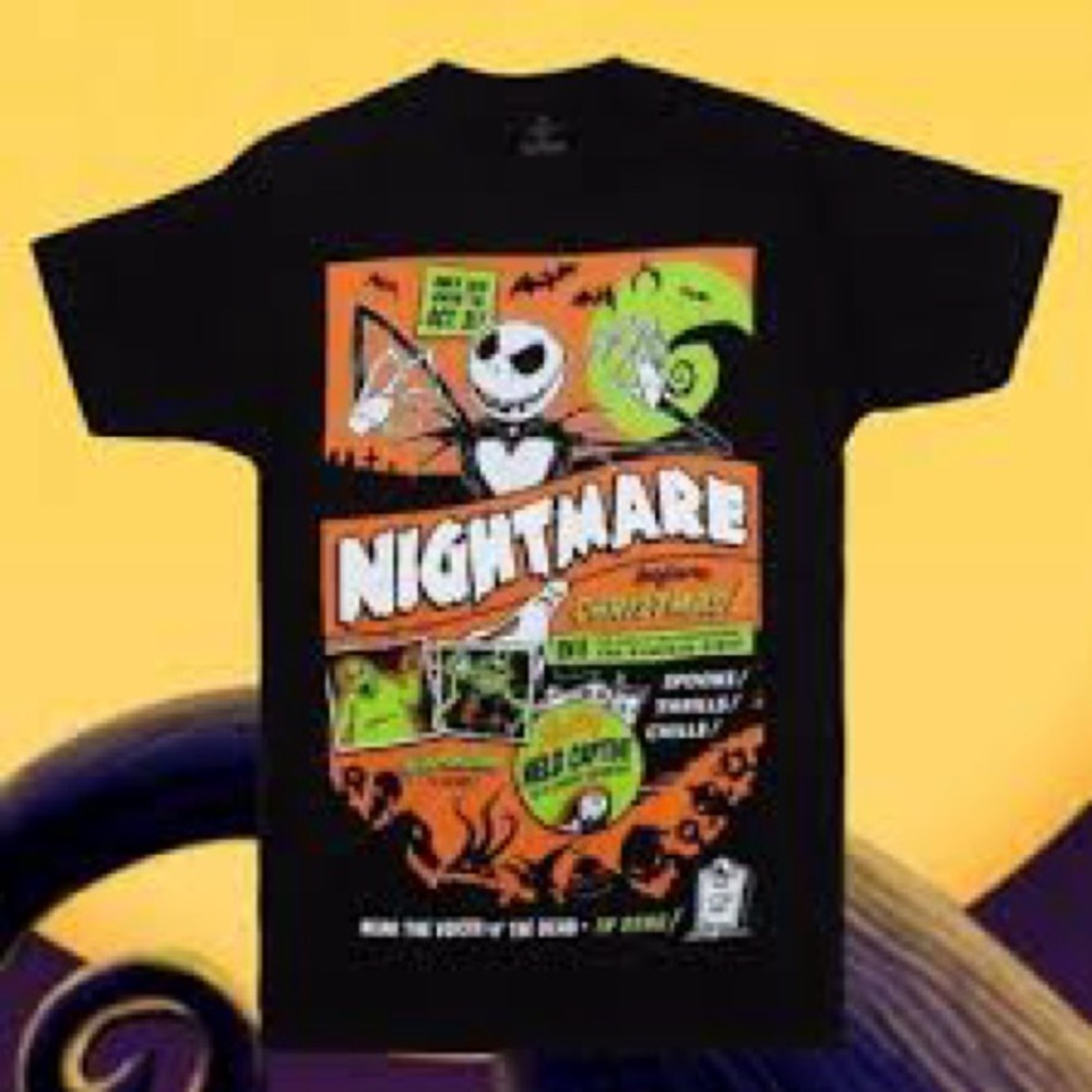 Disney The Nightmare Before Christmas Neon Poster Graphic T -Shirt
